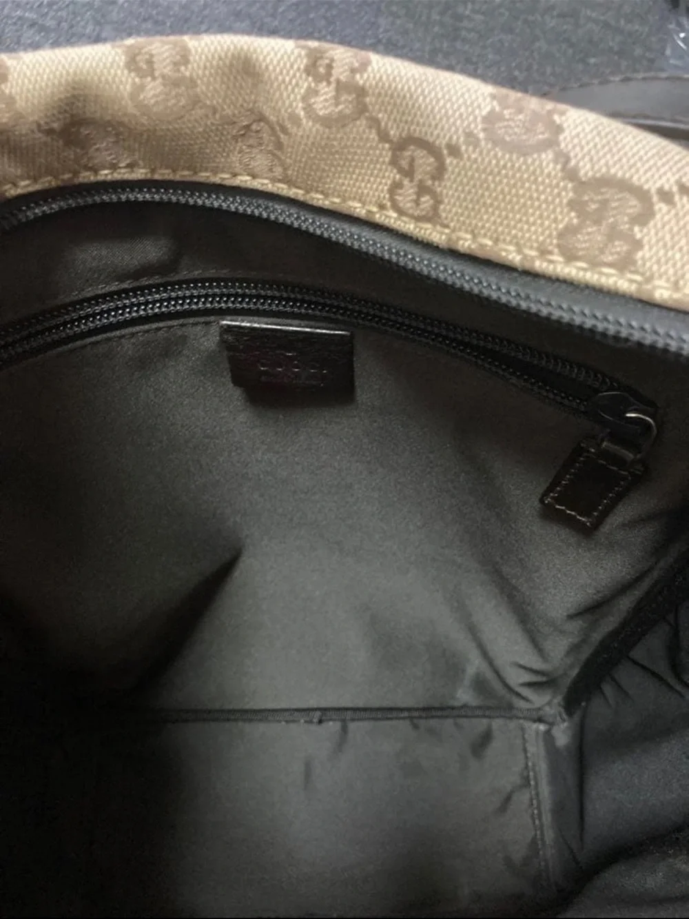 Gucci Beige GG Canvas Crossbody Bag